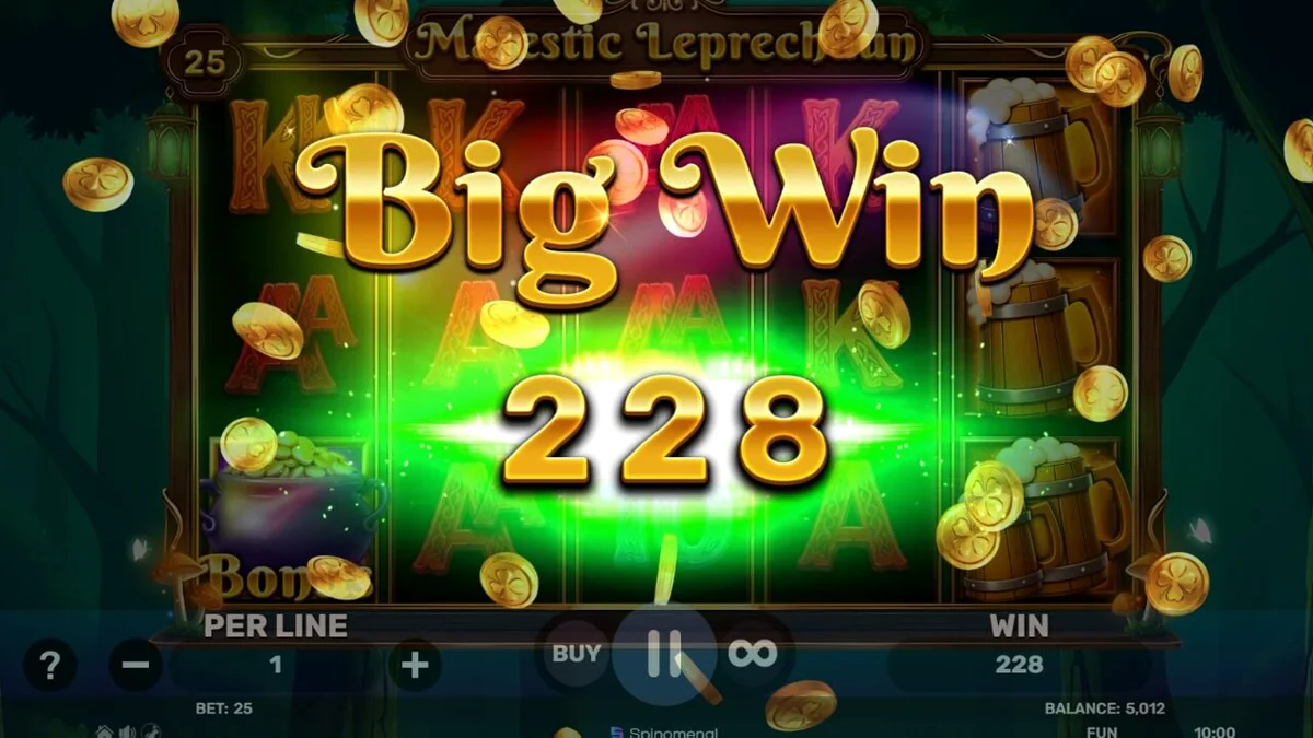 Majestic Leprechaun slot game interface na may Irish theme