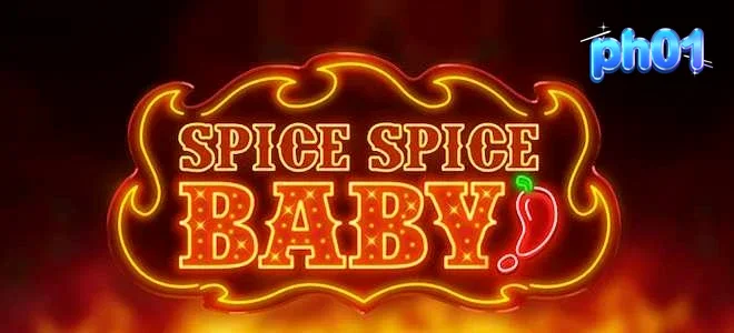 Isang makulay na display ng Spice Spice Baby slot na nagpapakita ng mga maanghang na simbolo sa reels.